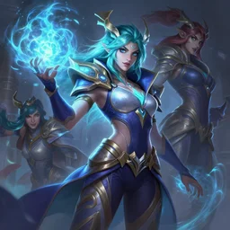 gwen league of legends wild rift hero champions arcane magic digital painting bioluminance alena aenami artworks in 4 k design by lois van baarle by sung choi by john kirby artgerm style pascal blanche and magali villeneuve mage fighter assassin