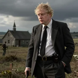 Boris Johnson in Saving Private Ryan film still from Saving Private Ryan