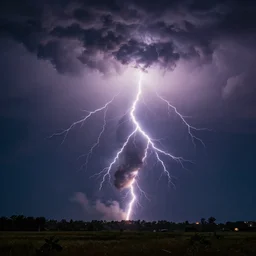 tornado surrounded by lightning