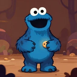 Cookie Monster as a Terraria character , Digital art
