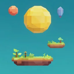 low poly space game