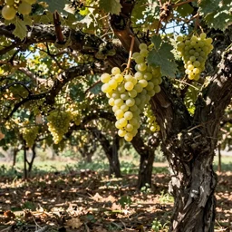 white wine grapes that grow on an oak