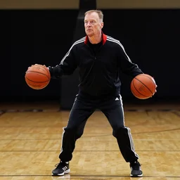 walter white wearing adidas track suit and playing basketball