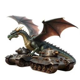 illustration, real dragon with steam punk tanks and pipes on its side, concept art, white background, artstation