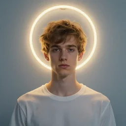 young male, halo, by greg rutkowski, wlop