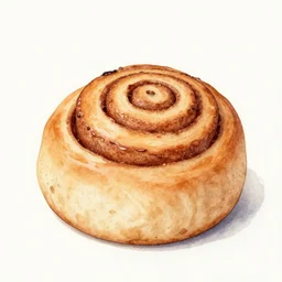 watercolor photorealistic cinnamon rolls minimalist art