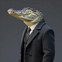 a alligator wearing a formal overcoat, portait photo profile picture, hyperrealistic concept art, octane render, unreal engine 5, digital art hi