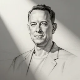 linework preliminary drawing of tom hanks, by michelangelo, james gurney, da vinci construction lines, minimalist economic