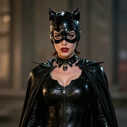 anne hathaway as catwoman, in the style of ilya kuvshinov