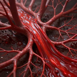 the flow of blood flows through the veins, shallow depth of field, highly detailed, digital painting, trending artstation, concept art, illustration, cinematic lighting, vibrant colors, photorealism, epic, octane render