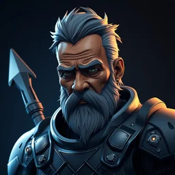 portrait anime android tiny old man african american with beard with a mjolnir powered assault armor, style artstation, style greg rutkowsk, octane render, unreal engine 6, epic game graphics, fantasy, ciberpunk, conceptual art, ray tracing