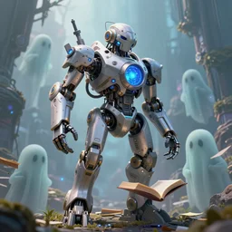the machine ghosts!!! of your read - only memories, sci - fi art, hyperrealistic, photorealistic!!!, technological, mystical!!, dungeons and dragons, beautiful colors, digital illustration, trending on artstation, 4 k