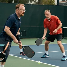 walter white and saul goodman playing pickleball, ultra realistic, photorealistic, cinematic