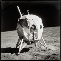 daguerreotype photograph of the first moon landing