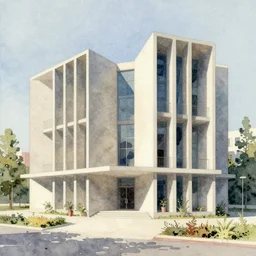 an extremely beautiful masterpiece watercolor architectural illustration in the style of lebbeus woods,