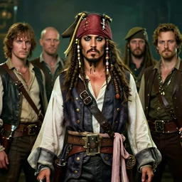perfectly centered portrait, male pirate captain, highly detailed, unreal engine 5, professional portrait photography, candid photography, by greg rutkowski and alphonse mucha and loish and wlop
