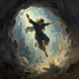 the hand of God coming out of a portal hopping and time warping with reckless abandon, dramatic scene, masterpiece digital painting by Greg Rutkowski, Alex Grey, artstation, 4k wallpaper