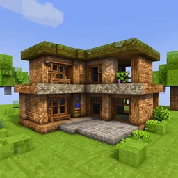 Epic villa built in Minecraft with shaders