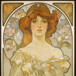 a portrait in the style of anna dittmann and donato giancola and alphonse mucha.