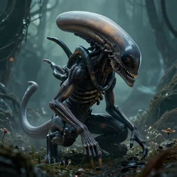 still from the film annihilation alien scene, octane render, unreal engine, 8 k,