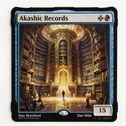 magic the gathering art, Akashic records massive library, complex elaborate Library by Dan Mumford and by Dan Witz.  Glossy  Painting
