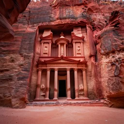 photo lost red sandstone temple in a canyon : 5 4 k rtx hdr volume light concept studio abstract matte painting environment digital illustration artstation by ruxing gao