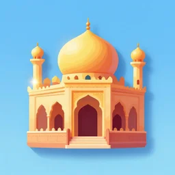 bazaar zouk oriantal full color sky shine place mosquet painting stylized cutout vector digital illustration video game icon global illumination ray tracing that looks like it is from borderlands and by feng zhu and loish and laurie greasley, victo ngai, andreas rocha, john harris