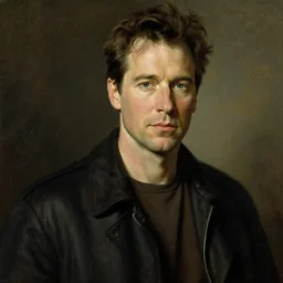 rembrandt painting of david duchovny as agent mulder from x - files