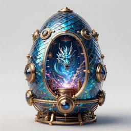 symmetric ！ a steampunk manufactured mystical canal blue dragon egg by precision machinery covered with huge electroplated squama ， in the magic nest, magic surge, intricate, unreal engine 5, concept art ， by greg rutkowski, loish, highly rendered, digital painting, artstation hq
