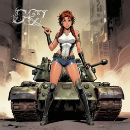 Elon Must as a Tank Girl by Paul Lehr and Arthur Adams