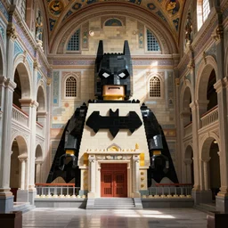 the sistine chapel built out of batman lego