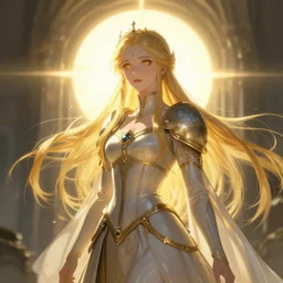 illustration of Gwynevere, princess of sunlight from dark souls, high quality