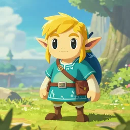 a moblin from the legend of zelda breath of the wild, breath of the wild art style.