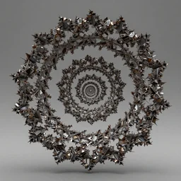 a recursive spiral fractal made of scrap metal 3 d, trending on artstation, octane render, 8 k