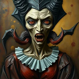3 d cell shaded portrait painting of witch of hell, 3 d cell shaded cubism, in the style of picasso, elegant, highly detailed, artstation, art by picasso 3 d cell shaded unreal engine