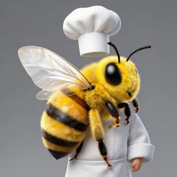 bee insect chef attire, very sharp, detailed, high quality, by greg rutkowski, artgerm
