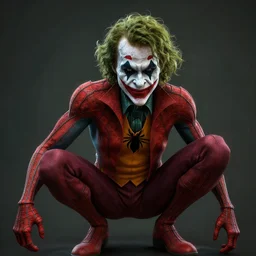 fractal spider joker by giger, unreal engine render, by sylvain sarrailh