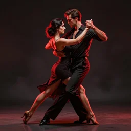 semi realistic portrait  Salsa Dancing   by Stanley Artgerm Lau, strong red rim light,  Gesture draw, Salsa Social Dance, couple, Salsa tricks, Noir fog dark background, WLOP, Rossdraws, Gesture draw,  James Jean, Andrei Riabovitchev, Marc Simonetti, and Sakimichan, trending on artstation