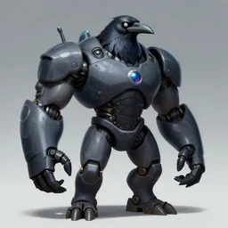 anthropomorphic raven bodybuilder cyborg robot monster portrait, horror, game design fanart by concept artist gervasio canda, behance hd by jesper ejsing, by rhads, h. r. giger, makoto shinkai and lois van baarle, ilya kuvshinov