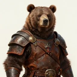 a detailed portrait of a bear shaman dressed with a leather armor, by justin gerard, digital art, realistic painting, dnd, character design, trending on artstation