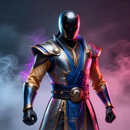 a highly detailed portrait of sub zero mortal kombat, photorealistic, cinematic lighting, high detail, vivid colors, unreal engine, octane render, art by vitaly bulgarov artstation, character art by bungie studios, fog volumes, vivid color glow, post processing, cgsociety