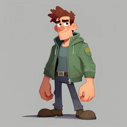 artistic rendition of a character ( character design ), greg rutkowski, artstation, illustration, cartoon, cool, creative, art by larry lin