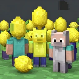 gang of lemons in minecraft, backrooms, cat