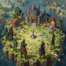 an airbrush painting of an elaborate hidden object scene on the overworld map of final fantasy ix by destiny womack, gregoire boonzaier, harrison fisher, richard dadd