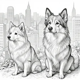 a city of dogs, an ultrafine hyperdetailed illustration by kim jung gi, irakli nadar, intricate linework, bright colors, octopath traveler, final fantasy, unreal engine 5 highly rendered, global illumination, radiant light, detailed and intricate environment