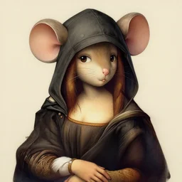 athletic female anthropomorphic kemono mouse thief. da vinci. pegament. highly detailed.