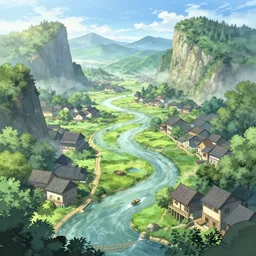 a vapor realm. scenery art. pixiv scenery art.