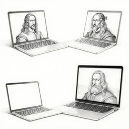early macbook designs by leonardo da vinci, sketch
