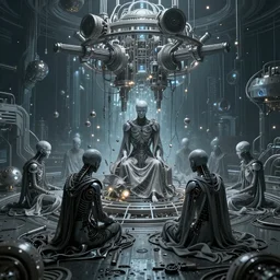 lost souls trapped in the quantum divinity of this Artificial machinery called reality 4k ultra high level of detail surrealism