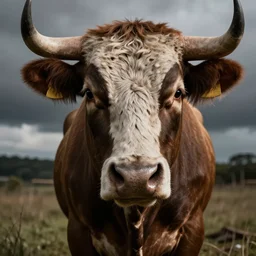 anderson cooper with bull - like facial features